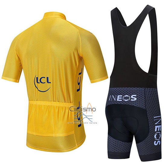Ineos Ropa Ciclismo Culotte Corto 2020 Mangas Cortas AMarillo Negro